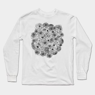 November Birth Month Flower Bouquet Drawing Long Sleeve T-Shirt